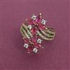 American Diamond Adjustable Ring with Mehndi Plating