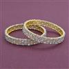 American Diamond 2 Pc Classic Bangles with 2 Tone Plating
