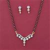 American Diamond Classic Mangalsutra with Rhodium Plating 2 Tone Plating