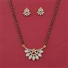 American Diamond Classic Mangalsutra with Rhodium Plating 2 Tone Plating