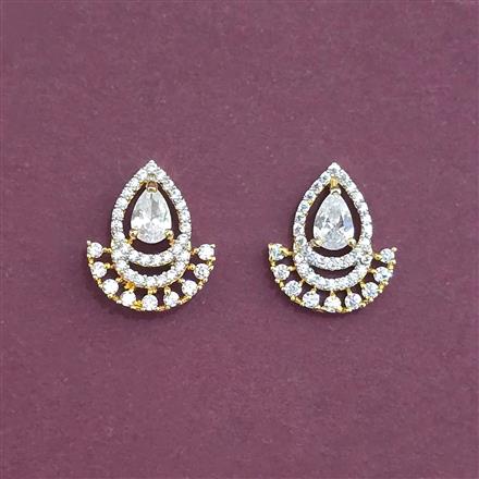American Diamond Tops with Rhodium Plating 2 Tone Plating