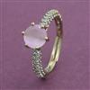 American Diamond Adjustable Ring with Mehndi Plating