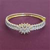 American Diamond Openable kada with Rhodium Plating 2 Tone Plating