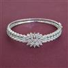 American Diamond Openable kada with Rhodium Plating 2 Tone Plating