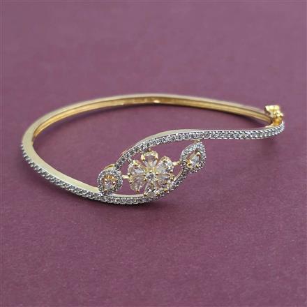 American Diamond Openable kada with 2 Tone Plating