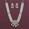 American Diamond Classic Pendant Set with Rhodium Plating 2 Tone Plating Mehndi Plating
