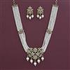 American Diamond Classic Pendant Set with Rhodium Plating 2 Tone Plating Mehndi Plating