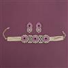 American Diamond Choker Necklace with Carat Plating