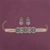 American Diamond Choker Necklace with Carat Plating