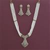 American Diamond Classic Pendant Set with Rhodium Plating 2 Tone Plating Mehndi Plating