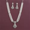 American Diamond Classic Pendant Set with Rhodium Plating 2 Tone Plating Mehndi Plating