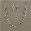 American Diamond Delicate Necklace with Mehndi Plating