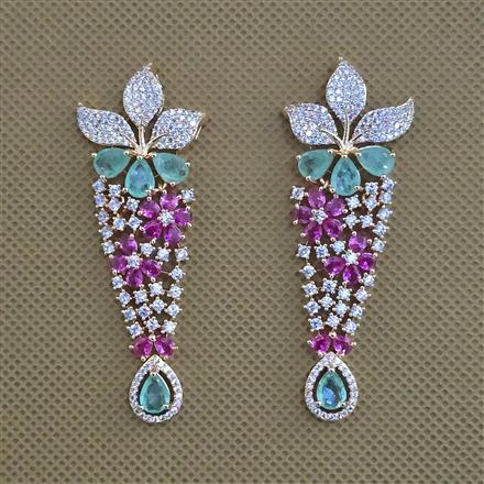 American Diamond Classic Earring with Carat Plating
