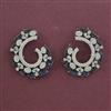 American Diamond Classic Earring with Black Plating