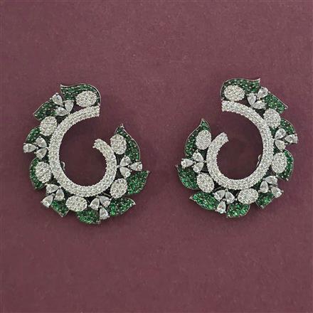American Diamond Classic Earring with Black Plating