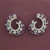 American Diamond Classic Earring with Black Plating