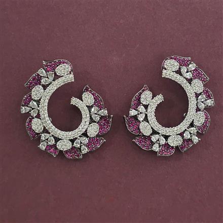American Diamond Classic Earring with Black Plating