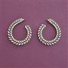 American Diamond Classic Earring with Rhodium Plating 2 Tone Plating Mehndi Plating