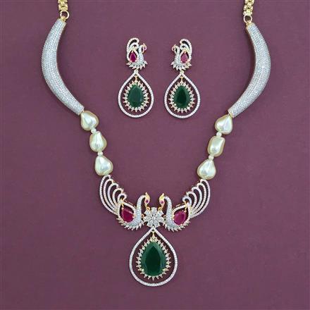 American Diamond Classic Necklace with Carat Plating