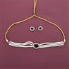 American Diamond Choker Necklace with Carat Plating