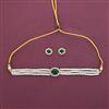 American Diamond Choker Necklace with Carat Plating