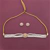 American Diamond Choker Necklace with Carat Plating