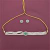American Diamond Choker Necklace with Carat Plating