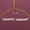 American Diamond Choker Necklace with Carat Plating