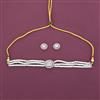 American Diamond Choker Necklace with Carat Plating