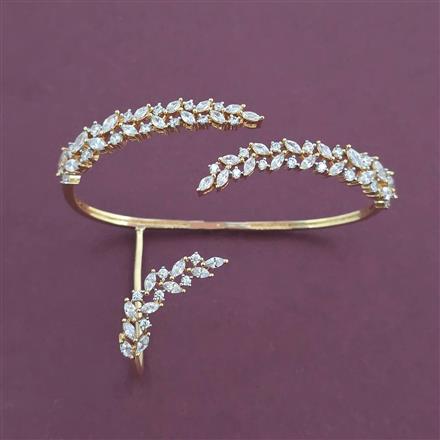 American Diamond Classic Kada with Rhodium Plating Carat Plating