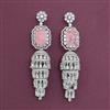American Diamond Jhumki with Rhodium Plating
