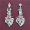 American Diamond Classic Earring with Rhodium Plating