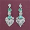 American Diamond Classic Earring with Rhodium Plating