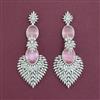 American Diamond Classic Earring with Rhodium Plating