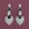 American Diamond Classic Earring with Rhodium Plating