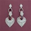 American Diamond Classic Earring with Rhodium Plating