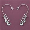 American Diamond Earcuff with Rhodium Plating Carat Plating