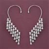 American Diamond Earcuff with Rhodium Plating Carat Plating