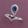 American Diamond Adjustable Ring with Rhodium Plating