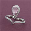 American Diamond Adjustable Ring with Rhodium Plating