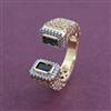 American Diamond Adjustable Ring with 2 Tone Plating