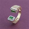 American Diamond Adjustable Ring with 2 Tone Plating