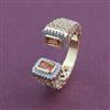 American Diamond Adjustable Ring with 2 Tone Plating