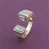 American Diamond Adjustable Ring with 2 Tone Plating