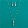 American Diamond Classic Pendant Set with 2 Tone Plating