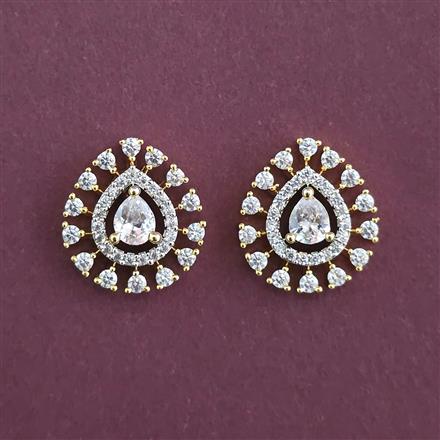 American Diamond Tops with Rhodium Plating 2 Tone Plating