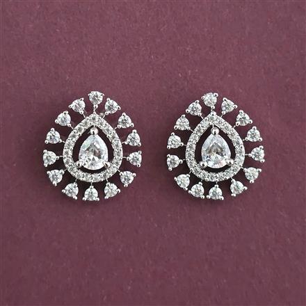 American Diamond Tops with Rhodium Plating 2 Tone Plating