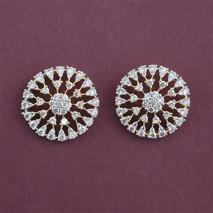 American Diamond Tops with Rhodium Plating 2 Tone Plating
