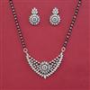 American Diamond Classic Mangalsutra with Rhodium Plating 2 Tone Plating