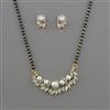 American Diamond Classic Mangalsutra with Rhodium Plating 2 Tone Plating